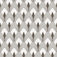 Geometric pattern. linear roof tiling or fish scale shapes motif or leaf leaves and flower. pattern is on swatches panel
