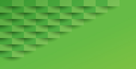 Fototapeta premium Green abstract background vector with blank space for text.