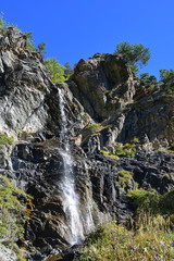 Fototapeta na wymiar Arkhyz, Russia, Caucasus. Boritovy waterfall in the area of Arkhyz