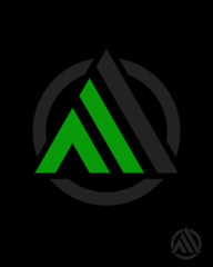 Initial A triangel abstract template vector