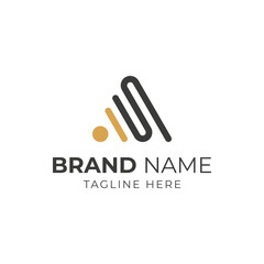 Monoline Initial A S Logo Template