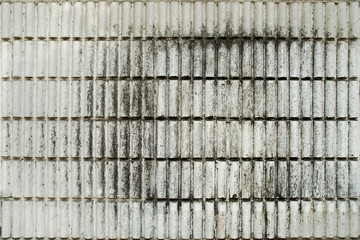 Old Decorative White Cement Block Wall