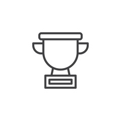 Cup award outline icon. linear style sign for mobile concept and web design. Trophy simple line vector icon. Symbol, logo illustration. Pixel perfect vector graphics