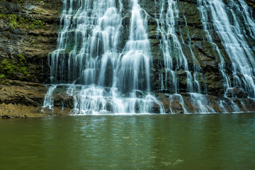 close up look at the YUlian waterfall