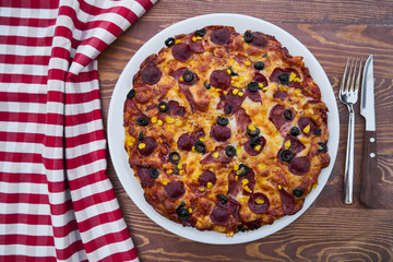 Delicious Pizza with Bacon