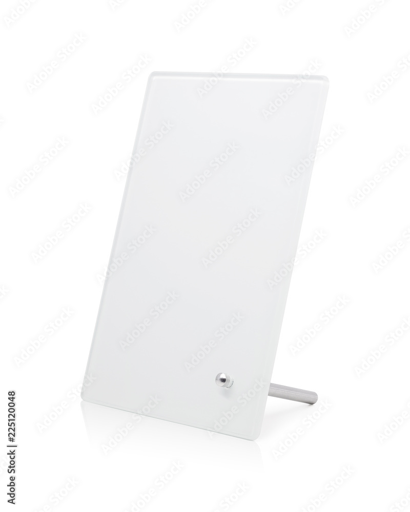Poster clipping paths mirror photo frame isolated on white background. transparent picture frame for your d