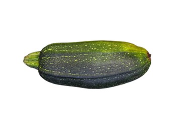 Fresh fruit zucchini isolated on white background. 
