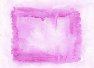 Light rose or magenta watercolour gradient background. Beautiful abstract pink frame for designers, invitations, postcards, canvas for text and congratulations.