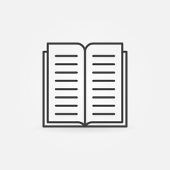 Book line icon. Vector open book concept sign or logo