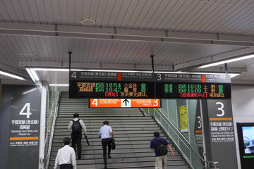台風の影響による電車遅延