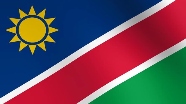 flag of namibia  waving animation
