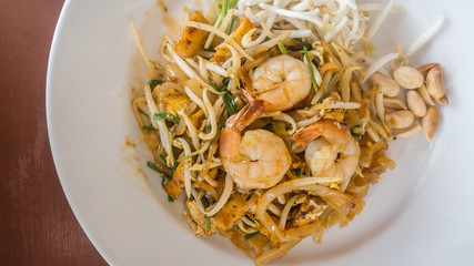 pad thai noodles - Birds Eye View