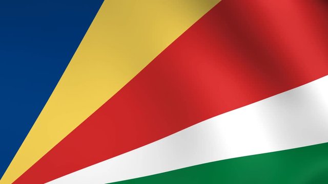 flag of Seychelles  waving animation