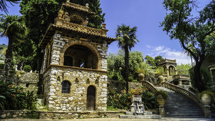 Obraz premium City Park of Taormina, Sicily, Italy