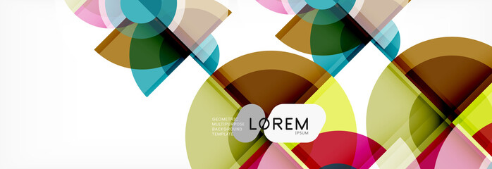 Abstract background bright circles geometric design