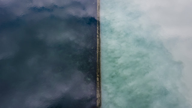 Cloudy Rh&ocirc;ne-Arve confluence, Switzerland