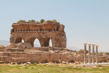 Obraz premium Ruins of the ancient town Tralles (Tralleis), Turkey