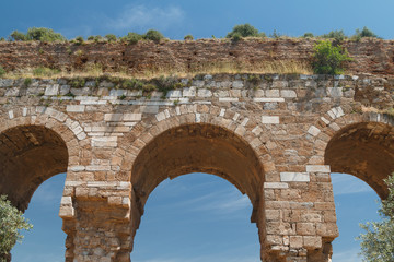 Fototapeta na wymiar Ruins of the ancient town Tralles (Tralleis), Turkey