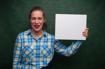 Portrait of beautiful student girl