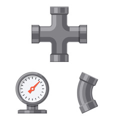Vector design of pipe and tube icon. Collection of pipe and pipeline vector icon for stock.