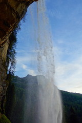 Johannes waterfall which can be visited and seen from all angles located in Untertauern in Austria