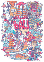 welcome to bali illustration