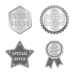 Isolated object of emblem and badge symbol. Collection of emblem and sticker stock vector illustration.