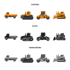 Vector design of build and construction sign. Collection of build and machinery stock symbol for web.