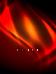 Neon glowing wave, magic energy and light motion background. Vector illustration