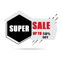Super sale discount banner template