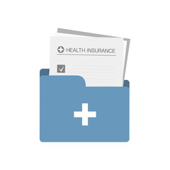 Obraz premium Papers, files, official documents, contracts in folder vector illustration