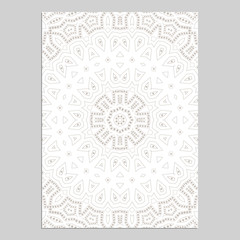 Template for greeting and business cards, brochures, covers. Oriental lace pattern. Mandala. Wedding invitation, save the date,RSVP. Arabic, Islamic, moroccan, asian, indian, african motifs.

