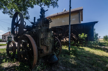 Plakat alte dampflokomotive