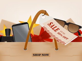 Sale banner design for shop