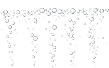 Naklejka na ściany i meble Water bubbles Vector illustration. Abstract Bubbles. White background with bubbles
