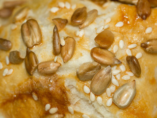 Multigrain bun background