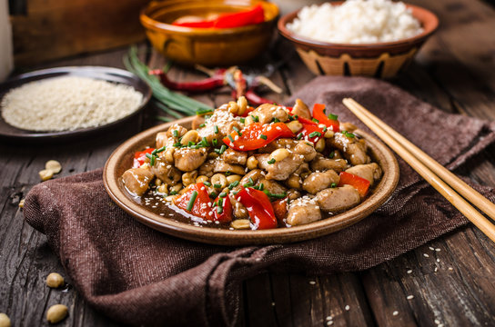 Homemade Kung Pao Chicken Stir Fry Food