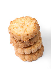 Group of tasty coconut biscuits