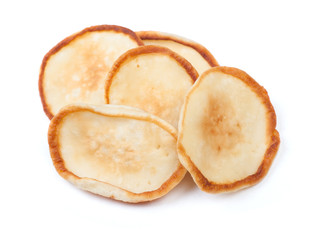 Stack of plain pancakes