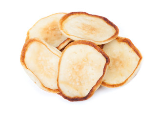 Stack of plain pancakes