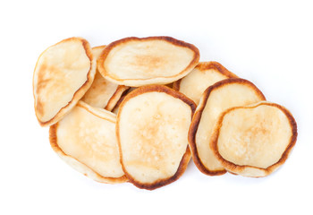 Stack of plain pancakes