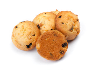 Group of cookies with raisins
