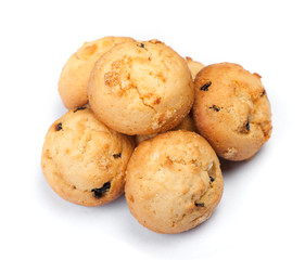 Group of cookies with raisins