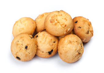 Group of cookies with raisins