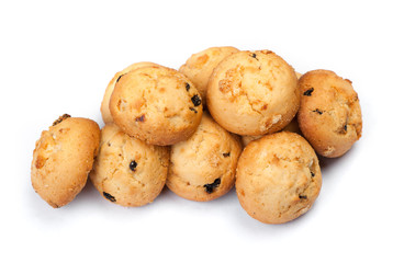 Group of cookies with raisins