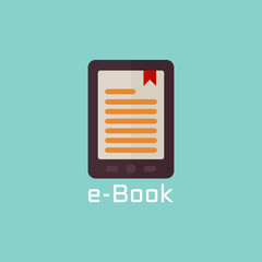 E book reader vector flat icon