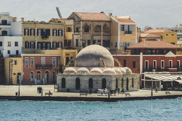 Close up of the Chania Mosque Of The Janissaries, Crete