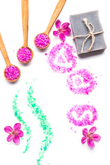 Spa bath cosmetic. Soap beauty treatment