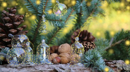 weihnachtsdeko aus glas zapfen