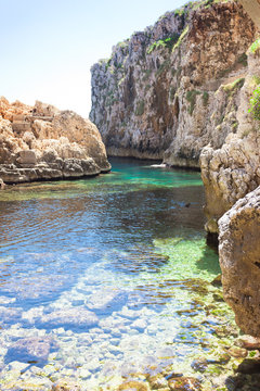 Apulia, Leuca, Grotto of Ciolo - At the bay of Grotoo Ciolo